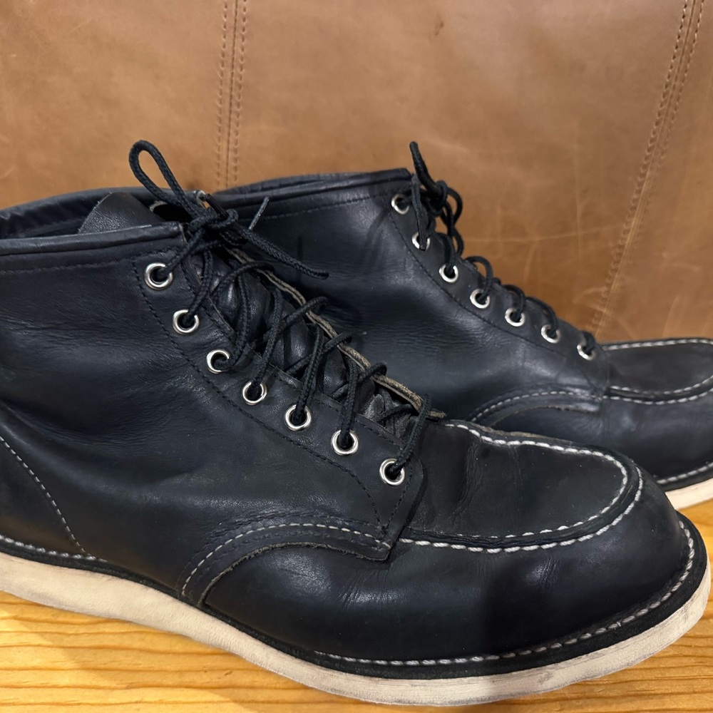 Red Wing Shoes 9075 moc toe Men's Black Leather Boots